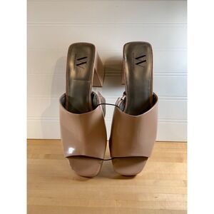 Worthington Block Heel Mules‎ Open Toe Slip On Neutral Heels Size 7.5